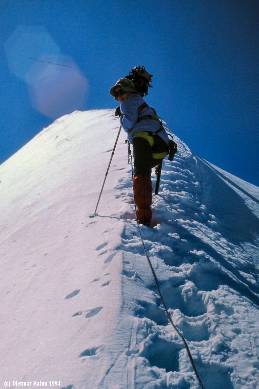 Die letzten Meter zum Gipfel