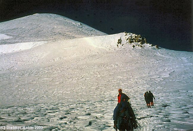 Zwischen Col de Brenva und Gipfel