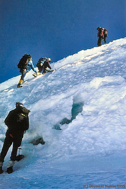 Bergschrund an der Ludwigshöhe