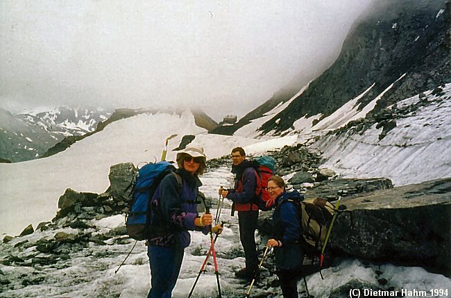 Auf dem Weg zur Britanniahütte